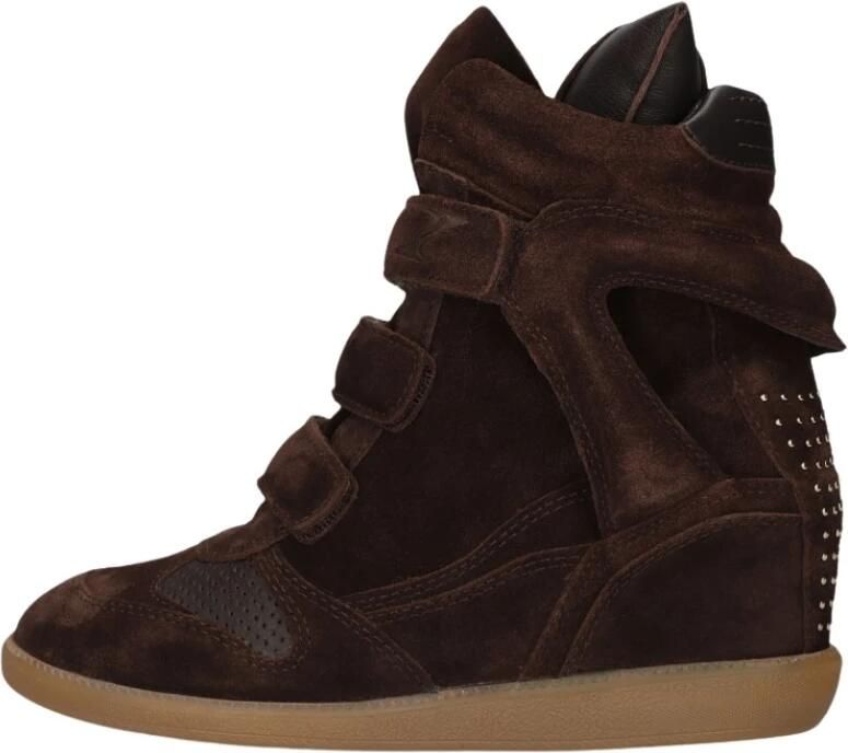 Bronx dames sneaker sleehak Jae-yy triple strap suede bruin - Foto 9