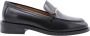 Bronx Zwarte Leren Loafers met Stijlvolle Details Black Dames - Thumbnail 24
