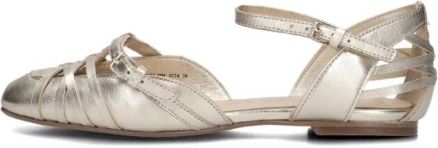 Bronx Gouden Kruisband Sandalen Yellow Dames