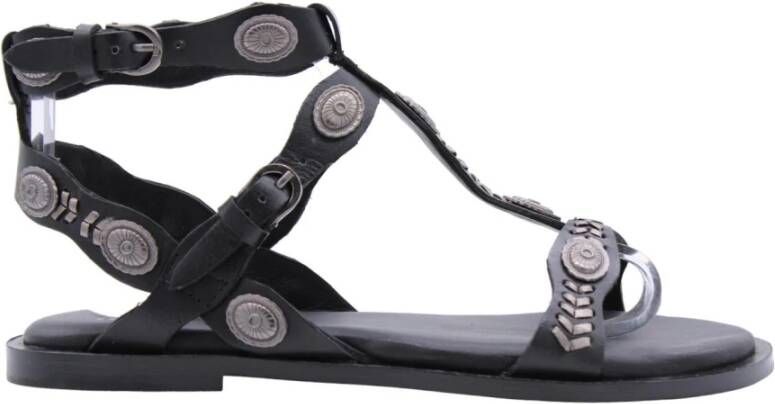 Bronx Platte sandalen voor vrouwen Black Dames