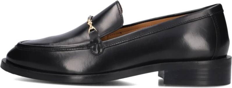 Bronx Zwarte Leren Loafers voor Dames Black Dames