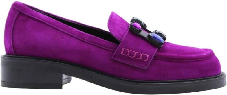 Brù Milano Stijlvolle Unalaska Moccasin Loafers Pink Dames