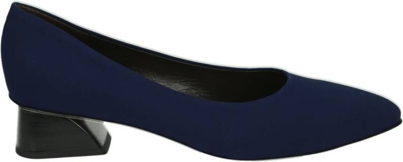 Brunate Blauwe Effen Pumps met G Breedte