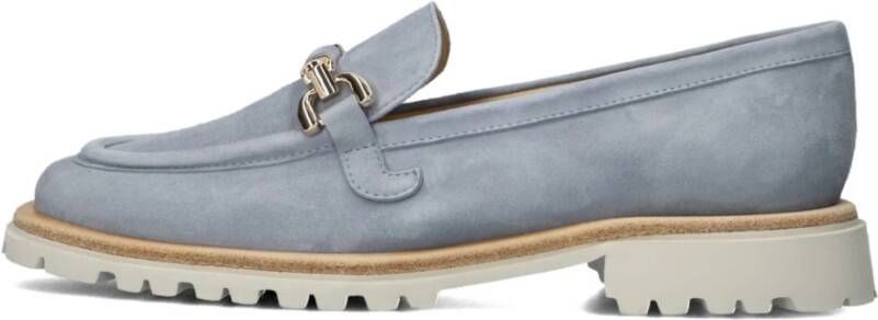 Brunate Blauwe Suède Loafers voor Dames