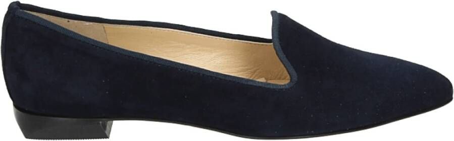Brunate Blauwe Suède Pumps met G Breedte