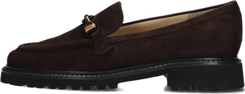 Brunate Bruin Suède Dames Loafers