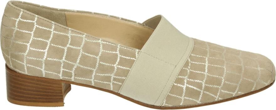Brunate Beige Pumps met brede pasvorm