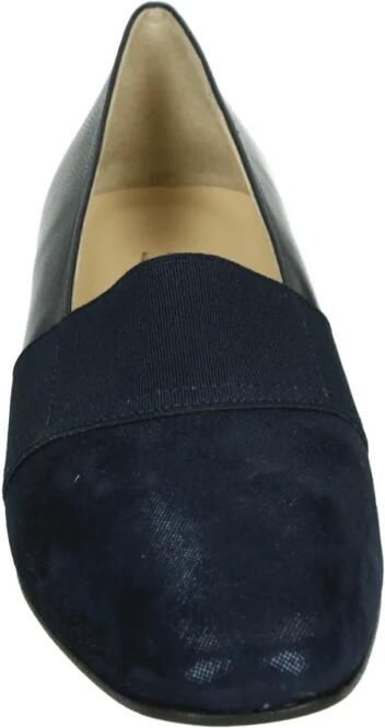 Brunate Blauwe leren pumps met brede pasvorm