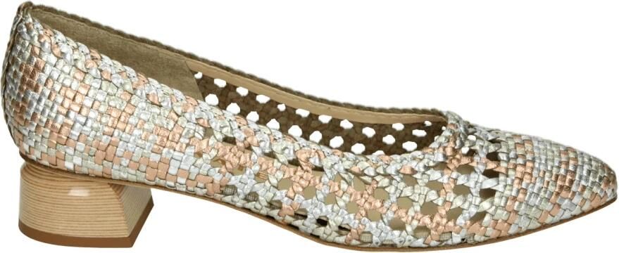 Brunate Bronzen Pumps met Leren Zool