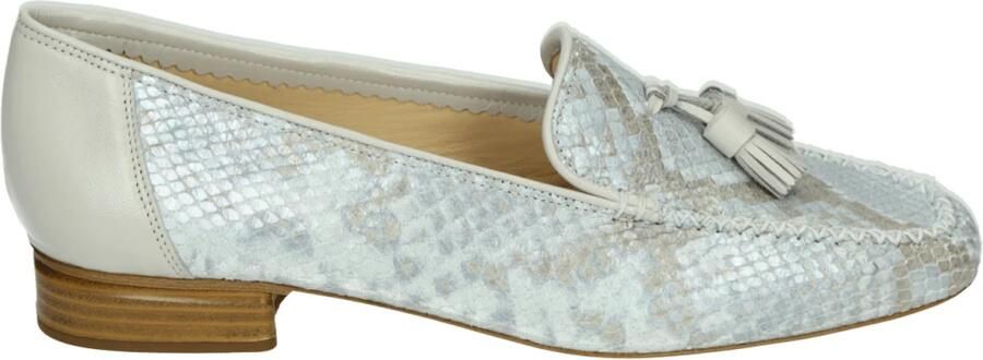 Brunate Metallic instappers met leren zool