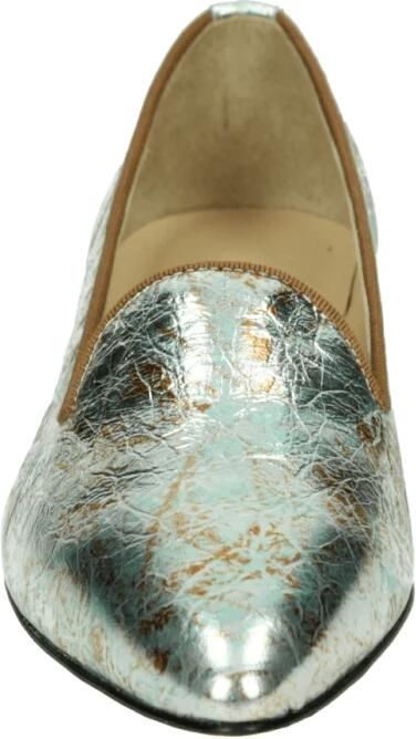 Brunate Zilveren Pumps met G Breedte
