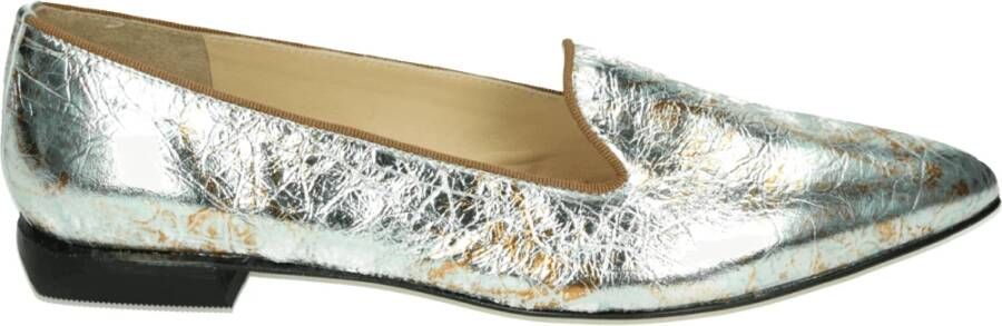 Brunate Zilveren Pumps met G Breedte