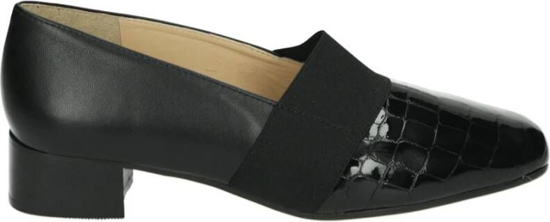 Brunate Zwarte Leren Pumps