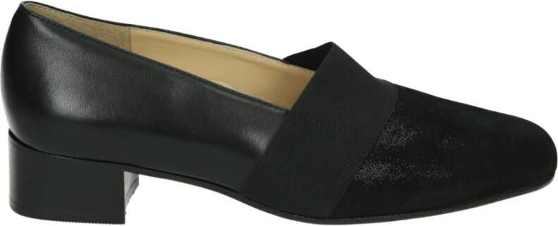 Brunate Zwarte Leren Pumps