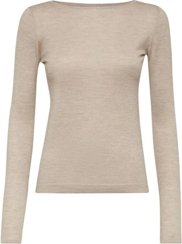 Brunello Cucinelli Beige Mélange Boothals Trui