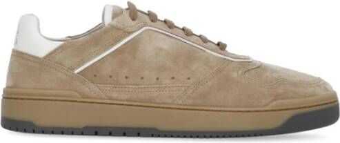 BRUNELLO CUCINELLI Beige Suède Leren Herensneakers Beige Heren