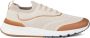 Brunello Cucinelli Beige Veterschoen Sneaker Rubberen Zool - Thumbnail 1