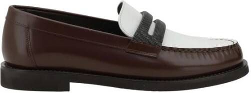 Brunello Cucinelli Bicolored leren loafers
