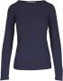 Brunello Cucinelli Blauwe Boothals Trui - Thumbnail 1