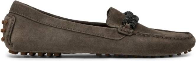 Brunello Cucinelli Bruin Leren Loafer Schoenen