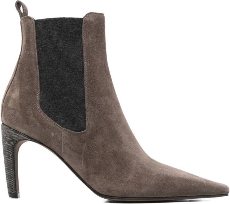 Brunello Cucinelli Bruine Laarzen voor Stijlvolle Outfits