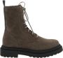 Brunello Cucinelli Bruine Leren Enkellaarzen met Monil Detail - Thumbnail 1