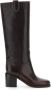 Brunello Cucinelli Bruine Leren Kniehoge Laarzen met Monil Detail - Thumbnail 1