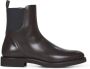 Brunello Cucinelli Bruine Leren Laarzen met Flanellen Inzet - Thumbnail 1