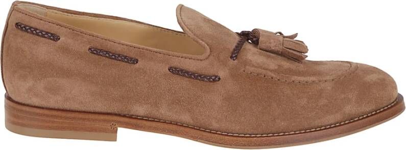 Brunello Cucinelli Bruine Loafer Schoenen met Kwast Detail