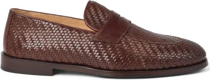 Brunello Cucinelli Bruine platte schoenen voor vrouwen
