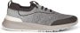 Brunello Cucinelli Bruine Slip-On Sneakers met Gebreide Inzet - Thumbnail 1