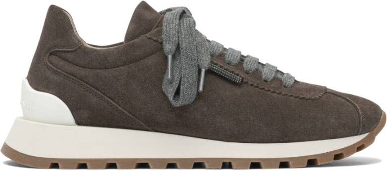 Brunello Cucinelli Bruine Sneakers voor Vrouwen Aw25