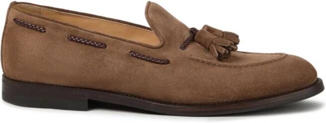 Brunello Cucinelli Bruine Suède Heren Loafers Sandalen