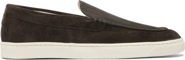 Brunello Cucinelli Bruine Suède Loafers Stijlvol Comfort
