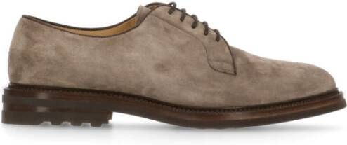Brunello Cucinelli Bruine Suède Veterschoenen