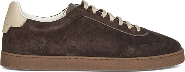Brunello Cucinelli Bruine Suède Veterschoenen