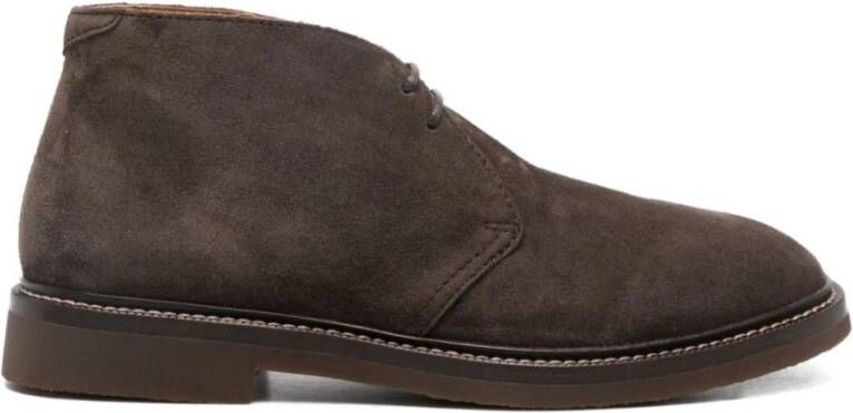 Brunello Cucinelli Bruine Suède Veterschoenen