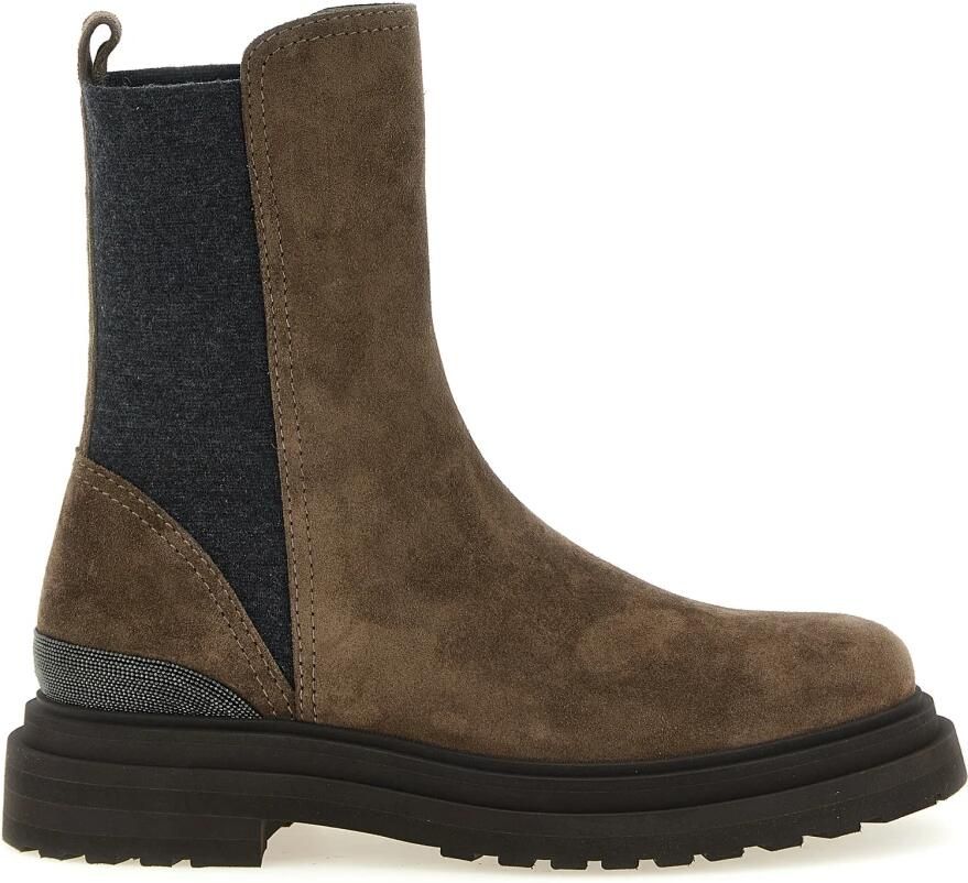 Brunello Cucinelli Ankelboots met kostbare details - Foto 1