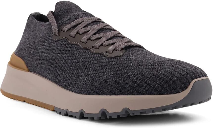 Brunello Cucinelli Antraciet Sneakers met Logo