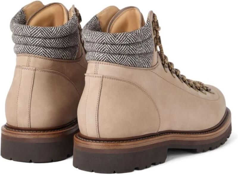 Brunello Cucinelli Beige Combat Boot Sneakers