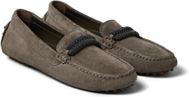 Brunello Cucinelli Bruin Leren Loafer Schoenen
