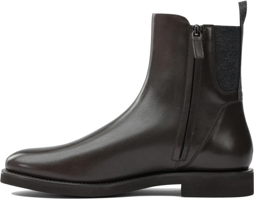 Brunello Cucinelli Bruine Chelsea Enkellaarzen Vrouwen