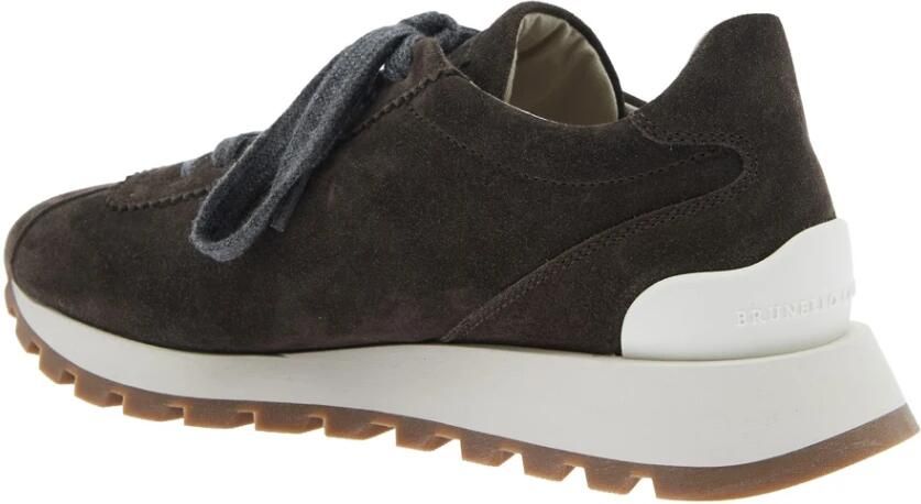 Brunello Cucinelli Bruine Lage Sneakers met Monil Detail - Foto 3
