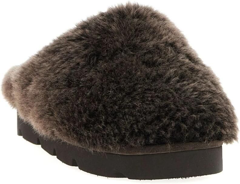 Brunello Cucinelli Bruine Shearling Sandalen met Monili Detail