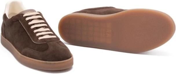 Brunello Cucinelli Bruine Sneakers met Contrasterende Hiel Detail - Foto 2