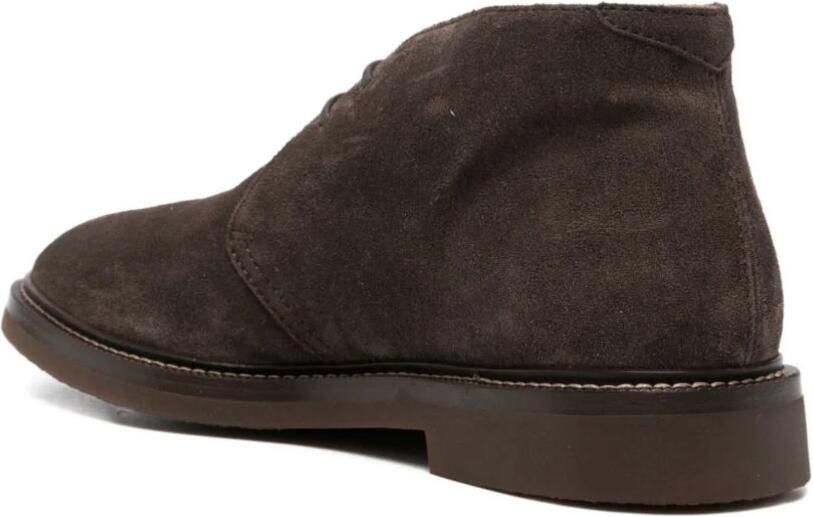 Brunello Cucinelli Bruine Suède Veterschoenen