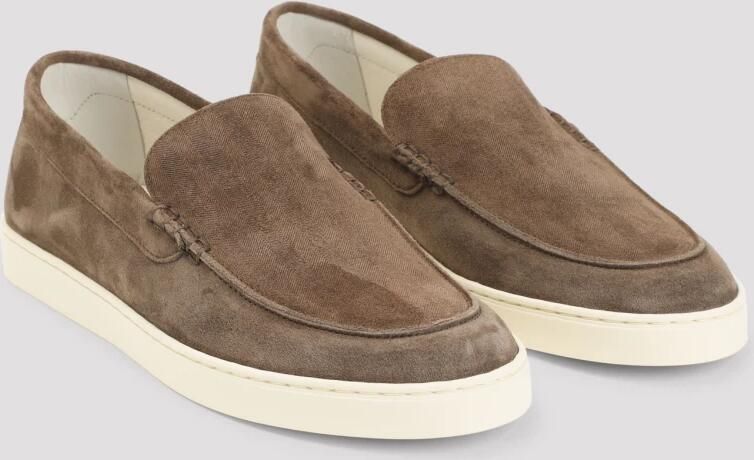 Brunello Cucinelli Chevron-effect Suede Loafer Sneakers - Foto 2