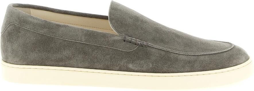 Brunello Cucinelli Chevron-effect Suède Loafer Sneakers