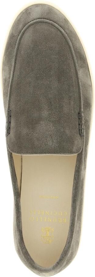 Brunello Cucinelli Chevron-effect Suède Loafer Sneakers - Foto 2