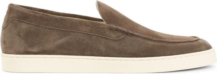 Brunello Cucinelli Chevron-effect Suede Loafer Sneakers